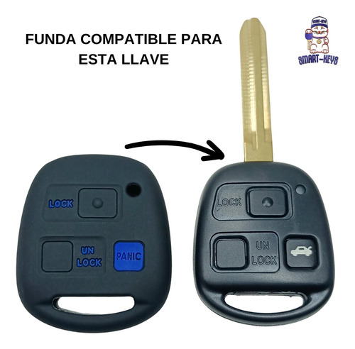 Funda Silicon Para Llave Fj Cruiser Land Cruiser Highlander Foto 2