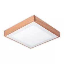 Lampara Aplique Plafon Cuadrado Led Moderno Techo Madera Car