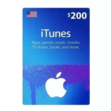 Tarjeta Apple Itunes 200 Dólares Usa - Código Original