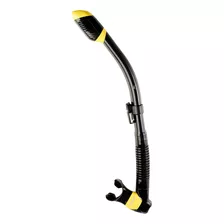 Respirador Snorkel De Mergulho Cressi Supernova Dry Cor Preto/amarelo