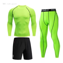 Traje Deportivo Rashguard Para Hombre, Playera De Manga Lar