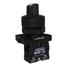 Chave 2 Posiçoes Manopla Curta 22mm Na P20scr2-b-1a Metalte