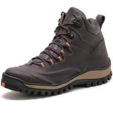 Bota Masculino Coturno 100%couro Emborrachado Palm Gel 1903