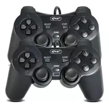 Kit 2 Controle Compatível Playstation 2 Com Fio Dualshock