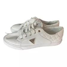 Tenis Guess Color Blanco Para Dama (sin Caja)