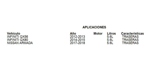 Balatas Traseras Infiniti Qx56 2012 5.6l Brembo Foto 3