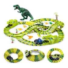 Pista Autos Dinosaurios Grande Flexible Magic Track El Rey