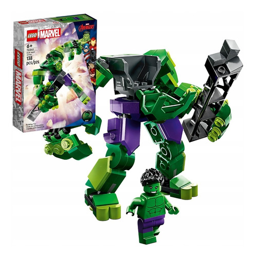 Kit Marvel Super Heroes 76241 Armadura Robô De Hulk Lego Quantidade de peças  138