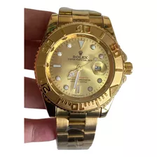 Relogio Yacht Master Masculino Rolex Dourado Com Dourado