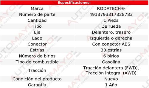 1 - Maza De Rueda Del O Tras Rodatech Relay V6 3.5l 06 Foto 5