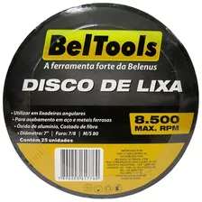 Kit C/ 25 Disco De Fibra Lixa Aço 4.1/2x7/8 G36 Beltools 