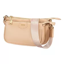 Bolsa Crossbody Para Mujer Enso Eb306cbn Color Nude Acabado De Los Herrajes Pulido Color Beige