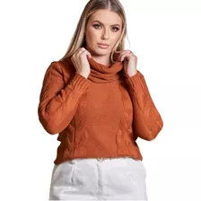 Blusa De Tricô Malharia Inverno 2023