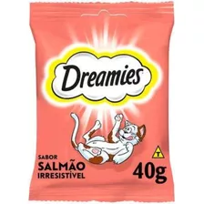 Petisco Dreamies Para Gatos Adultos Sabor Salmão 40g