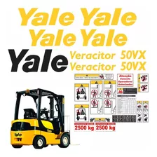 Kit Adesivo Empilhadeira Yale 50vx Completo + Etiquetas Mk