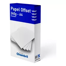 Papel Offset 240g Caixa Com 125 Folhas Tamanho A4 Chambril