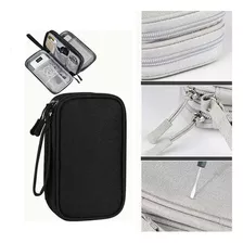 Estuche Cargador Usb Organizador Bolsa De Cables Impermeable Color Negro