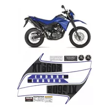 Kit Adesivos Yamaha Xt 660r 2010 À 2012 Azul 10328 Cor Tricolor