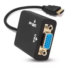 Conversor Adaptador De Vídeo Hdmi Vga + Cabo P2 Áudio 