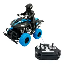 Moto R/c Toy Logic Four Wheels Azul Bateria Recargable