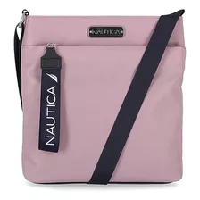 Bolso Mujer Nautica Bandolera Correa Ajustable Cn1183/n45a Color Rosa Diseño De La Tela Liso