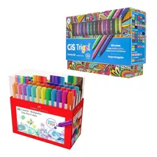 Kit Canetas 48 Cores Fine Pen Faber + 60 Cores Trigel