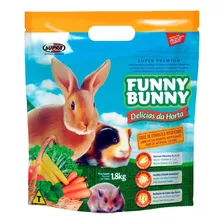 2 Pacotes Ração Funny Bunny 1,8 Premium Para Coelhos