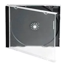 10caixa Para Cd/dvd Padrão Fundo Preto Acrílico Para 1 Disco