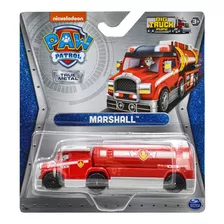 Paw Patrol Marshall Big Truck Pups True Metal Spin Master Color Rojo