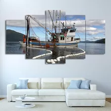 Quadros Decorativos Barco Pesca Alto Mar