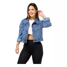 Jaqueta Jeans Feminina Curta Jaquetinha Moda Blogueira