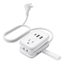 Enchufe Inteligente Marca Ntonpower/2 Tomas/3 Usb/blanco