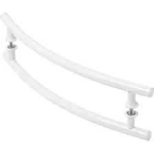 Puxador De Porta Tubular Curvo Lateral Branco 80cm