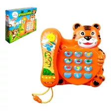 Telefone De Brinquedo Infantil Musical Bebê Educativo Tigre