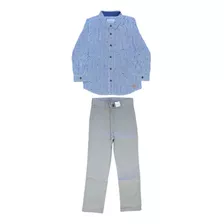 Conjunto Inverno Tam. 6 Infantil Masculino Camisa Listras