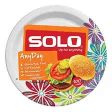 Solo Anyday 10 Platos De Papel, Megapaquete De 100 Unidades