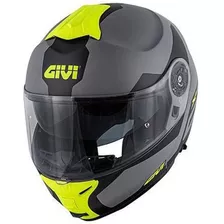 Capacete Robocop Givi X21 Spirit Cinza Fosco Preto Amarelo Tamanho Do Capacete 55/56 (s)