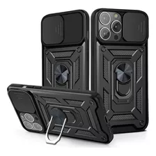 Case Funda Con Soporte De Anillo Y Cubre Cámara Samsung F62