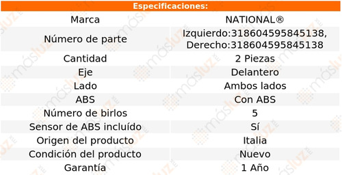 2- Mazas Delanteras Con Abs Chevrolet Zafira 2006 National Foto 3