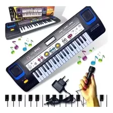 Brinquedo Teclado Piano C/ Microfone Fonte 37 Teclas Bivolt