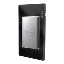 Placa Timbre Luz Reflejante Tiffany Cristal Negro Adir 4158