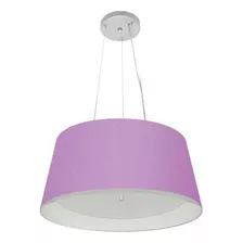 Lustre Pendente Cone Md-4144 25x50x40cm Lilás/branco Bivolt