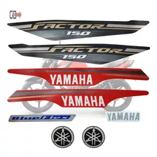 Kit Logo Emblema Faixa Yamaha Factor 150 2019 2020 2021