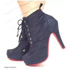 Ankle Boot Salto Fino Alto Varias Cores 