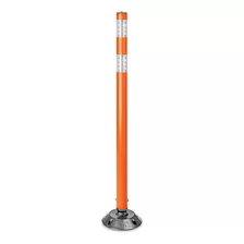 Poste Delimitador Flexible 122cm Con Base - Naranja - Uline