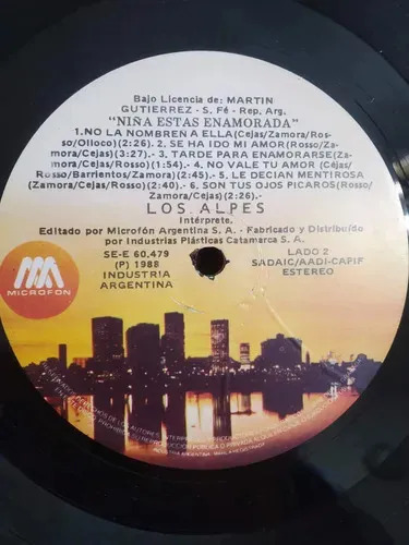 Los Alpes - Niña Estas Enamorada - vinilo 1988