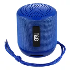 Parlante Portátil Bluetooth Tg129 Cilindro Extra Bass Azul