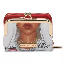 Monedero Tarjetero Dama Nicole Lee Prt7451 Goddes Of Love Color Blanco