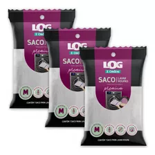 Kit 3 Saco P/ Lavar Roupas Médio Premium Log Ordene 40x50cm