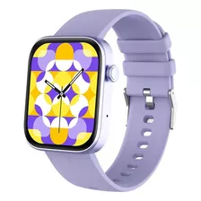 Smartwatch Colmi P71 - Faz E Recebe Chamadas Pelo Relógio Caixa Azul Pulseira Lilás